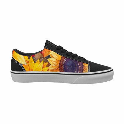 WOMEN'S Sunflower Burst Lace-Up Canvas Melting Art Sneakers