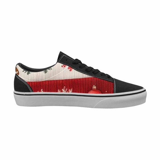 WOMEN'S Christmas Holly Snowflake Canvas Lace-Up Dark Academia Sneakers