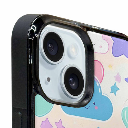 iPhone 15 Case — Cute Kawaii Style Generic Icons Stars, Personalized Phone Case