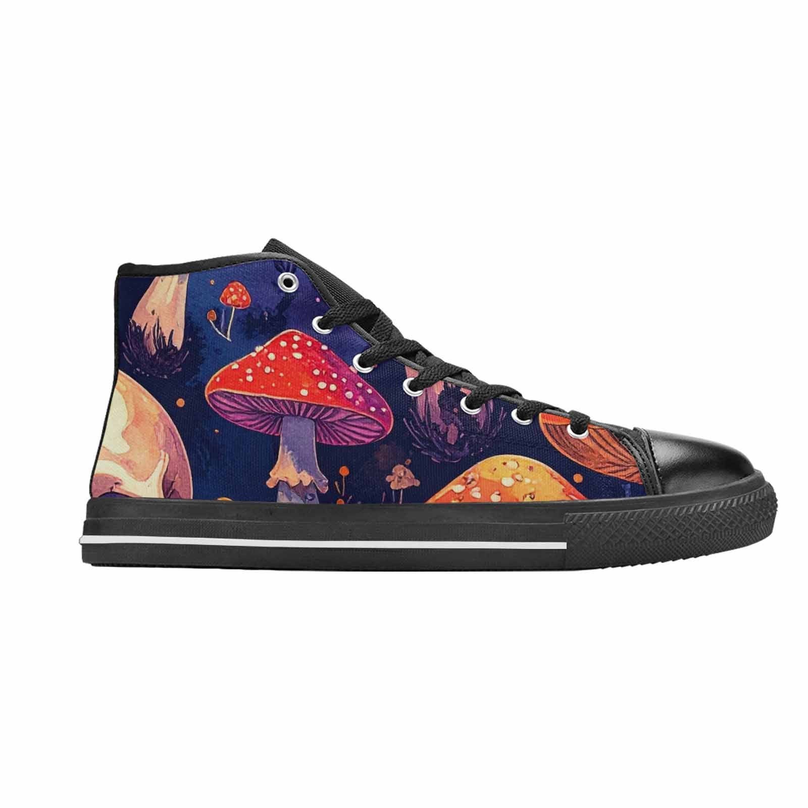 MEN'S Mushroom Skulls High Top Canvas Dreamcore Sneakers
