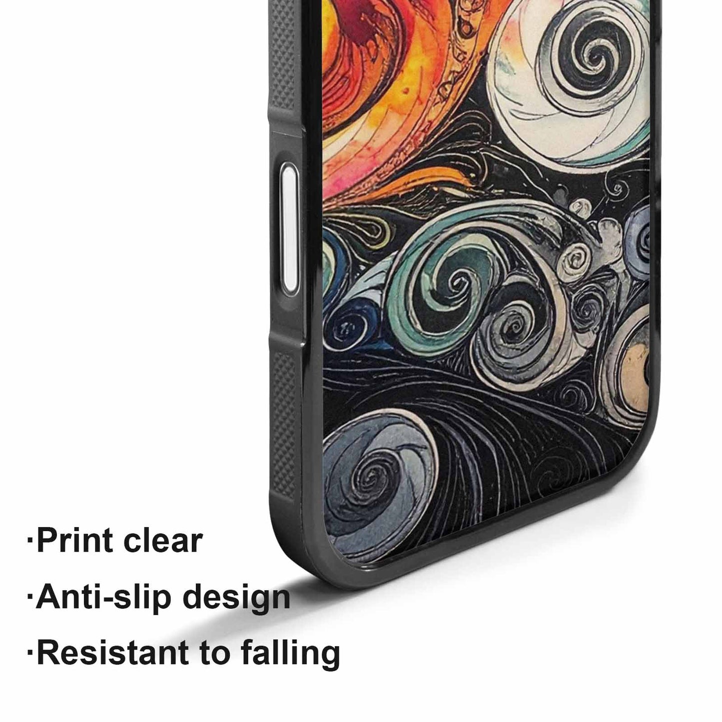 iPhone 17 Case — Tie Dye Swirls (black Tie Dye, Customized Protective Case