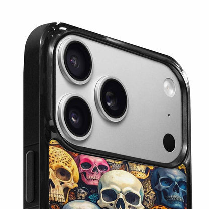 iPhone 17 Pro Case — Skulls Pattern Hundreds Of Sma Gothic, Custom Art Phone Cover