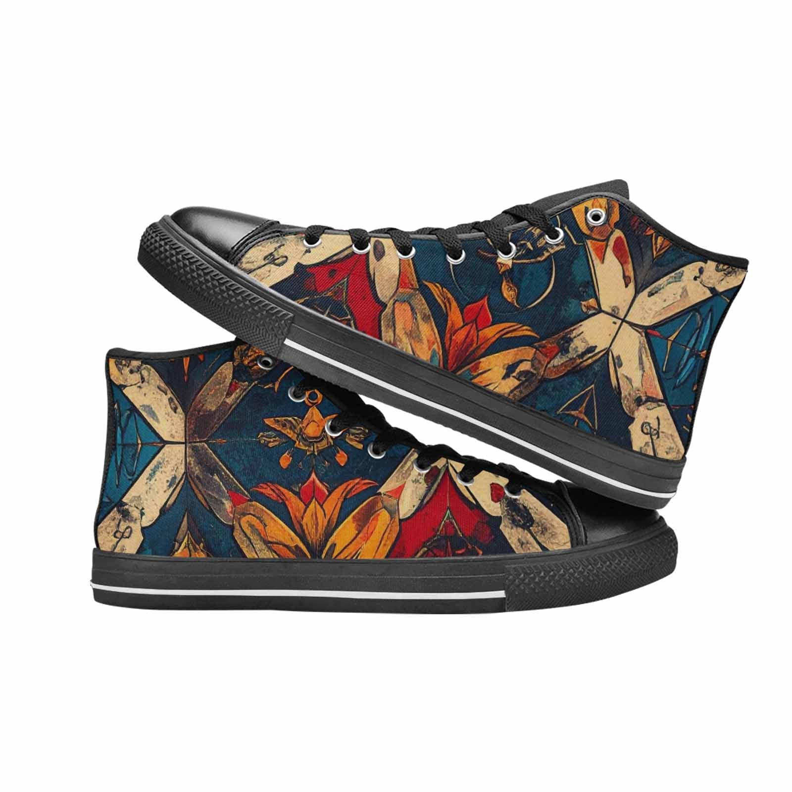 WOMEN'S Old School Tattoo High Top Canvas Surreal Custom Shoes