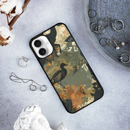iPhone 16 Plus Case — Hunting Camouflage Pattern With Deer And, Custom Printed Phone Case