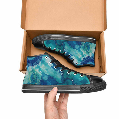 MEN'S Tie Dye - High Top Canvas Surreal Custom Sneakers