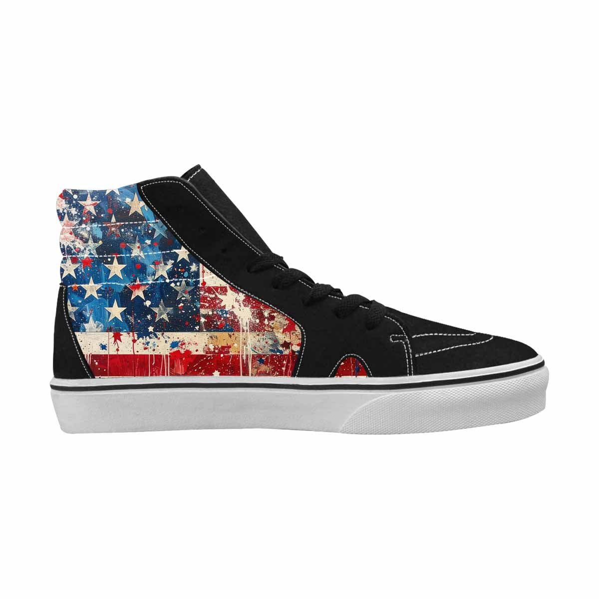MEN'S Patriotic Stars Stripes High Top Canvas Dreamcore Custom Shoes