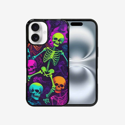 iPhone 16 Case — Glowing Skeleton Pattern Hundreds Of Small, Custom Phone Case