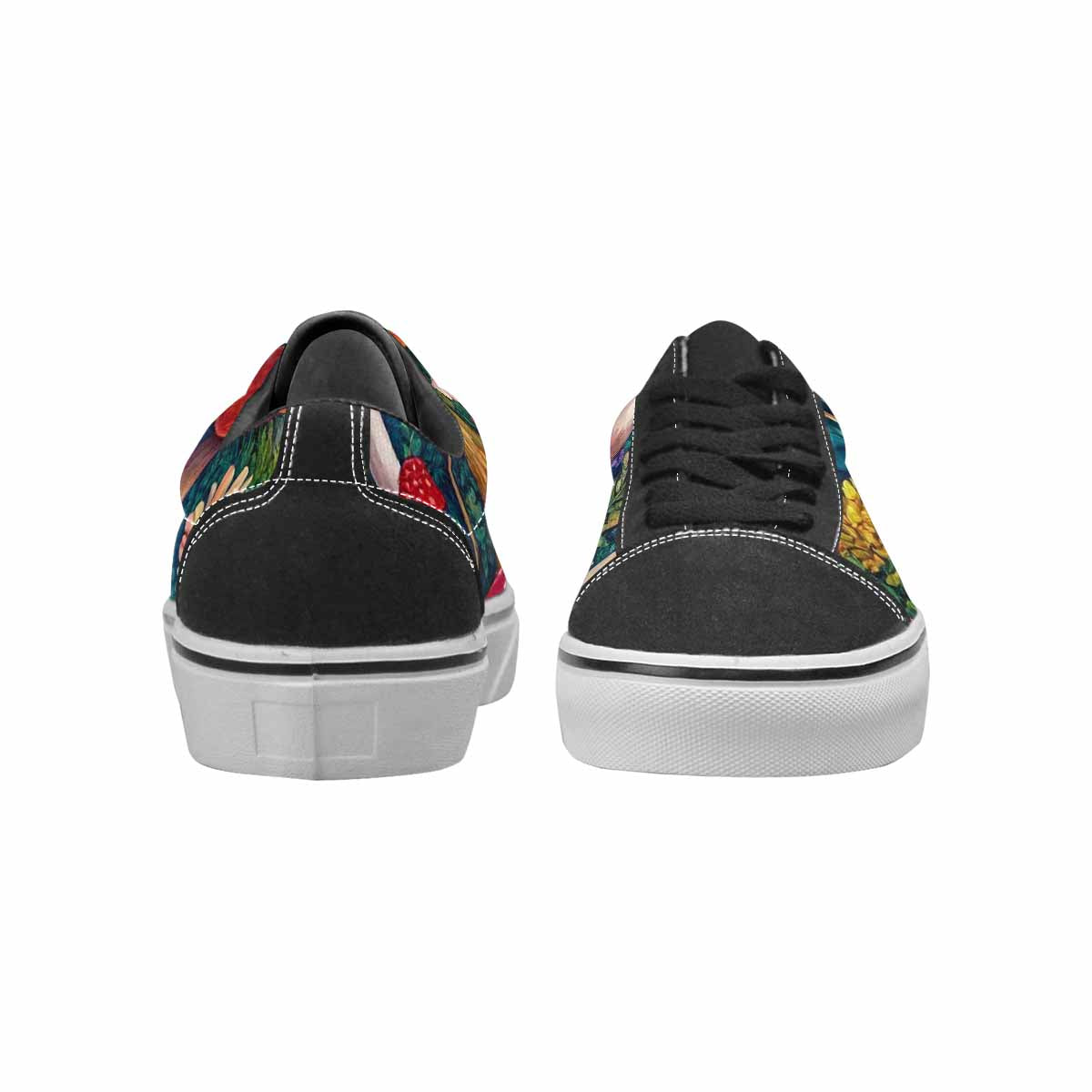 WOMEN'S Mushrooms  Botanical Mushrooms Lace-Up Canvas Neon Fantasy Custom Shoes