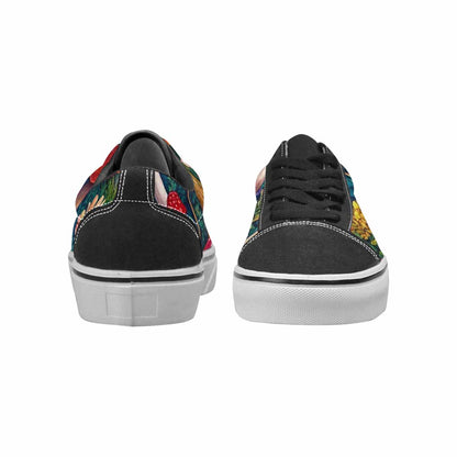 WOMEN'S Mushrooms  Botanical Mushrooms Lace-Up Canvas Neon Fantasy Custom Shoes