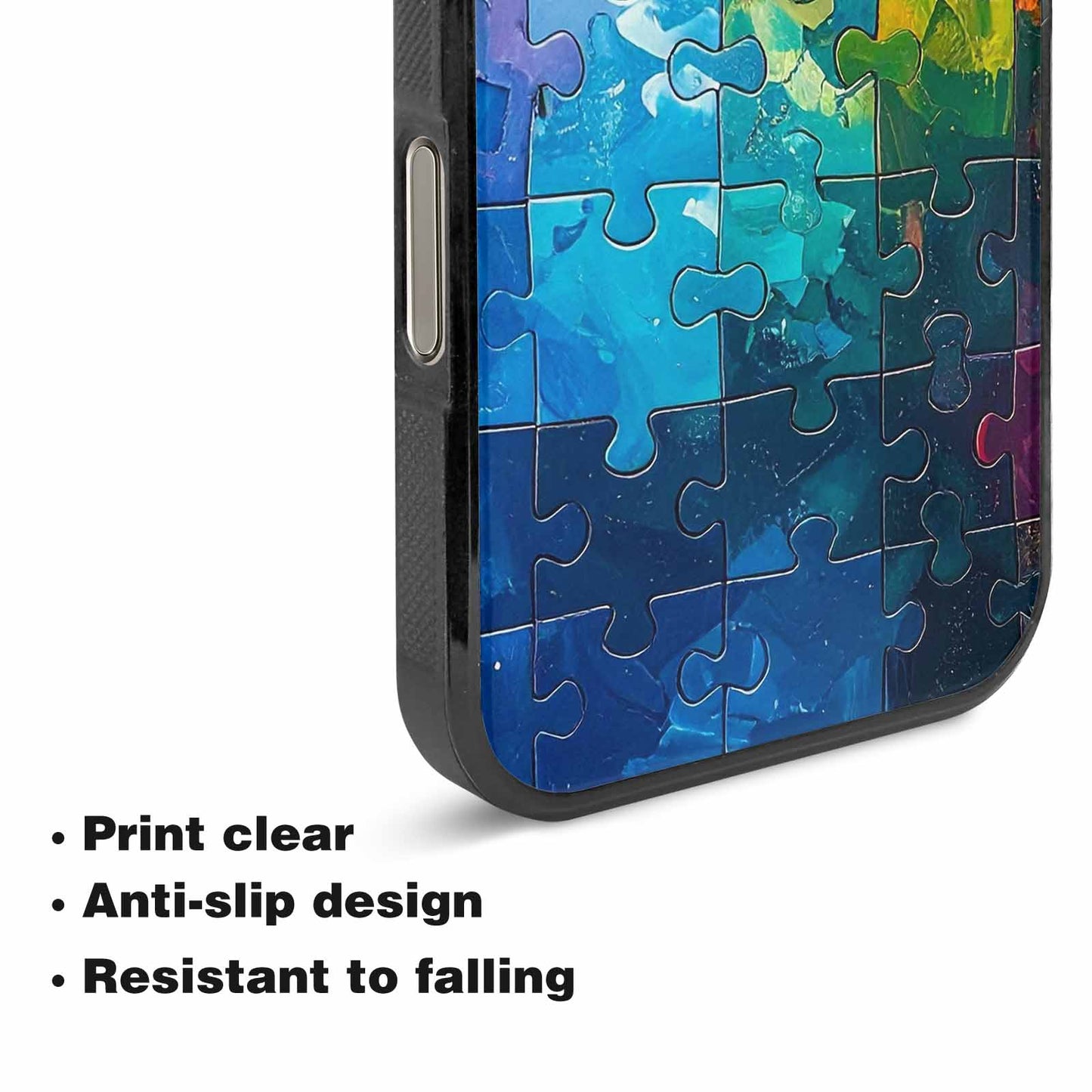 iPhone 16 Pro Max Case — Autism Puzzle Pieces Puzzle Piece Pattern, Custom Print Case Cover
