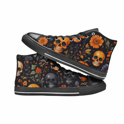 MEN'S Skulls - Halloween High Top Canvas Vivid Custom Sneakers