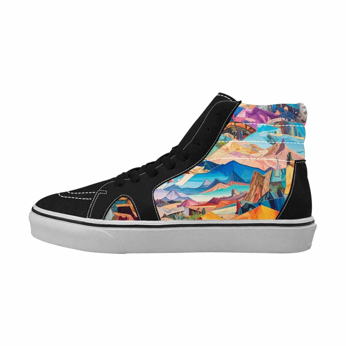 MEN'S Surreal Dream Fragment High Top Canvas Kaleidoscope Custom Sneakers