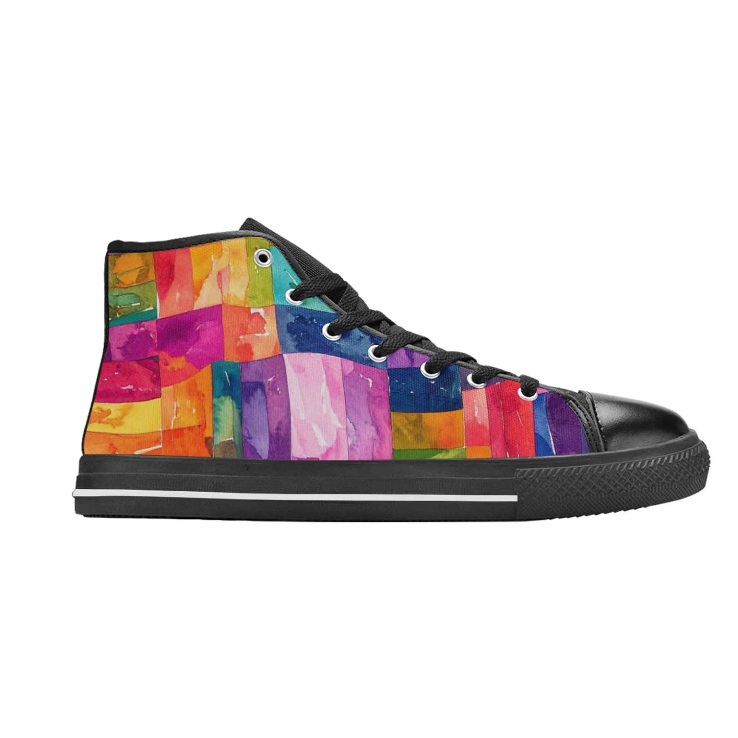 WOMEN'S Rainbow Pride Flag High Top Canvas Aesthetic Custom Shoes