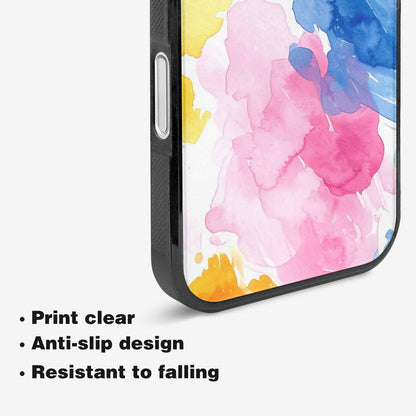 iPhone 16 Case — Trans Strong Watercolor Seamless Pattern Vibrant, Custom Printed Phone Case