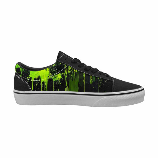 WOMEN'S Skeletons × Neon Green Lace-Up Canvas Dreamcore Shoes