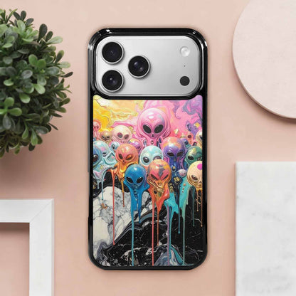 iPhone 17 Pro Max Case — Aliens Marblemelting Aliens Pa Alien Scifi, Original Design Phone Case