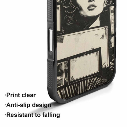 iPhone 17 Case — Black And White Solid Retro Vintage, Personalized Phone Case