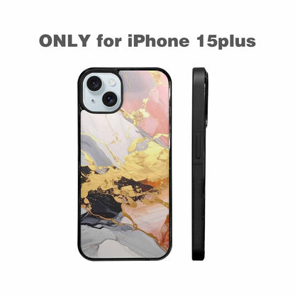 iPhone 15 Plus Case — Marble Vein Marble Veins Pattern Hundreds, Unique Phone Case Design
