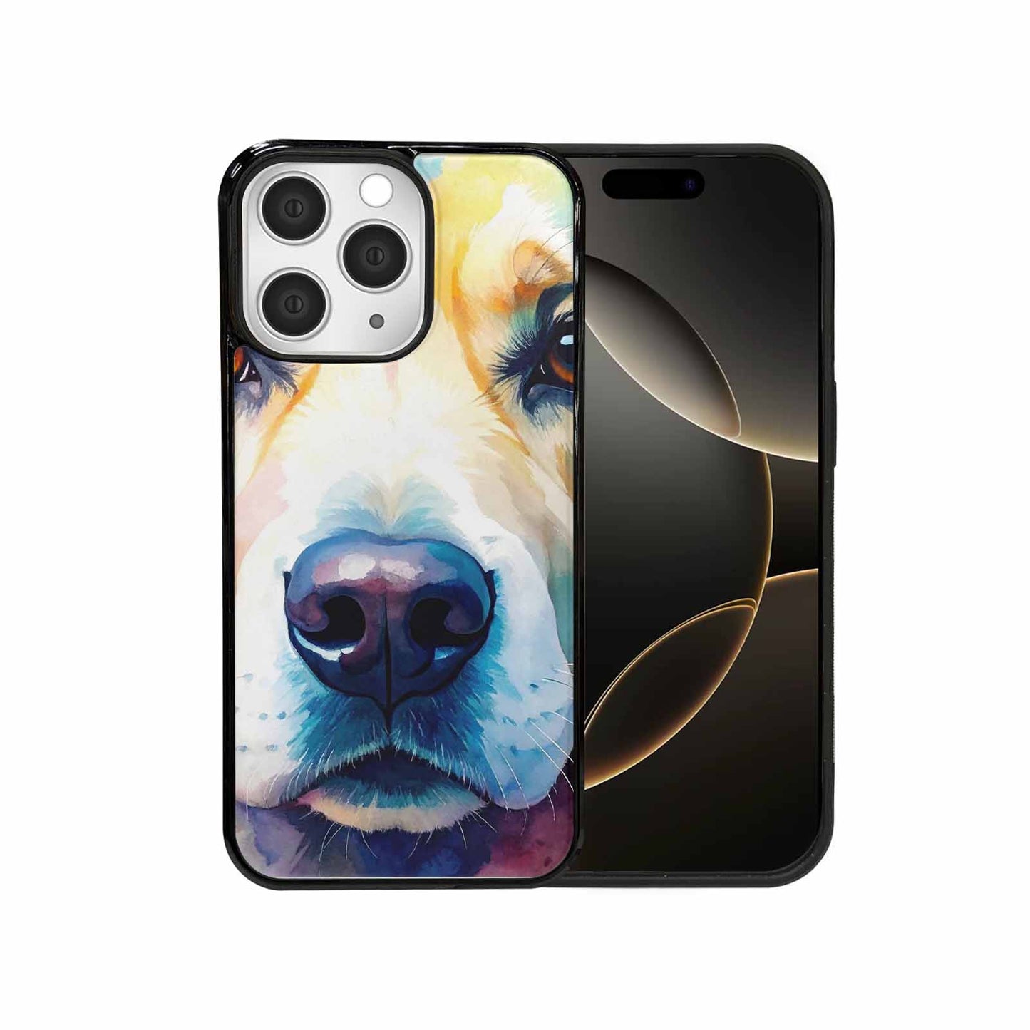 iPhone 15 Pro Max Case — Golden Retriever Watercolor Art Pattern, Custom Made Phone Cover