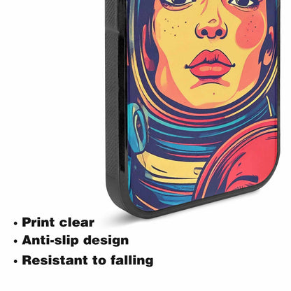 iPhone 15 Plus Case — Retro Astronaut Cartoon Art Pattern Groovy, Custom Phone Case