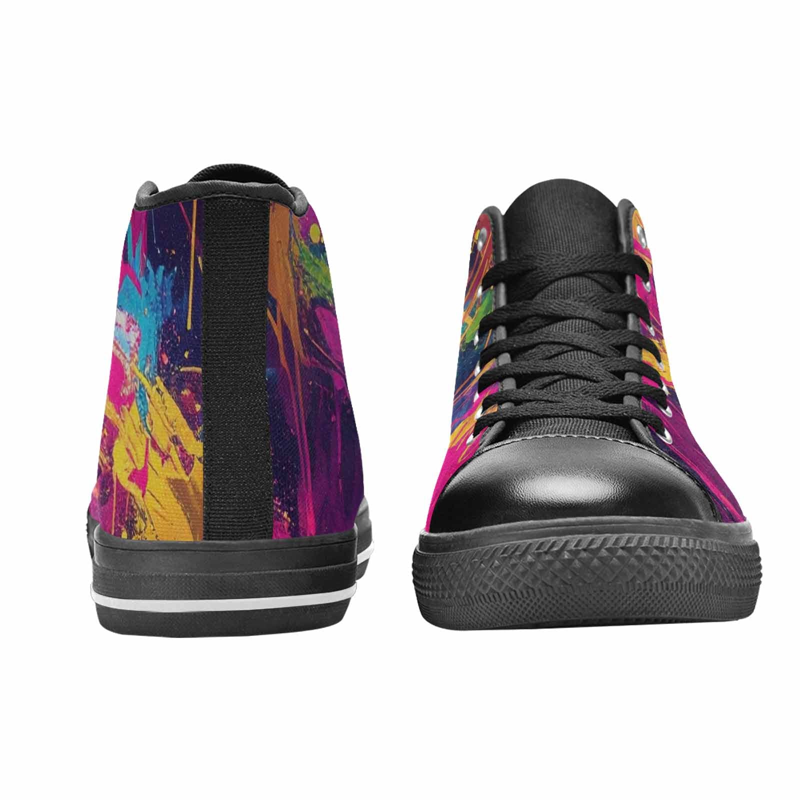WOMEN'S Paint Splatter High Top Canvas Dreamcore Custom Sneakers
