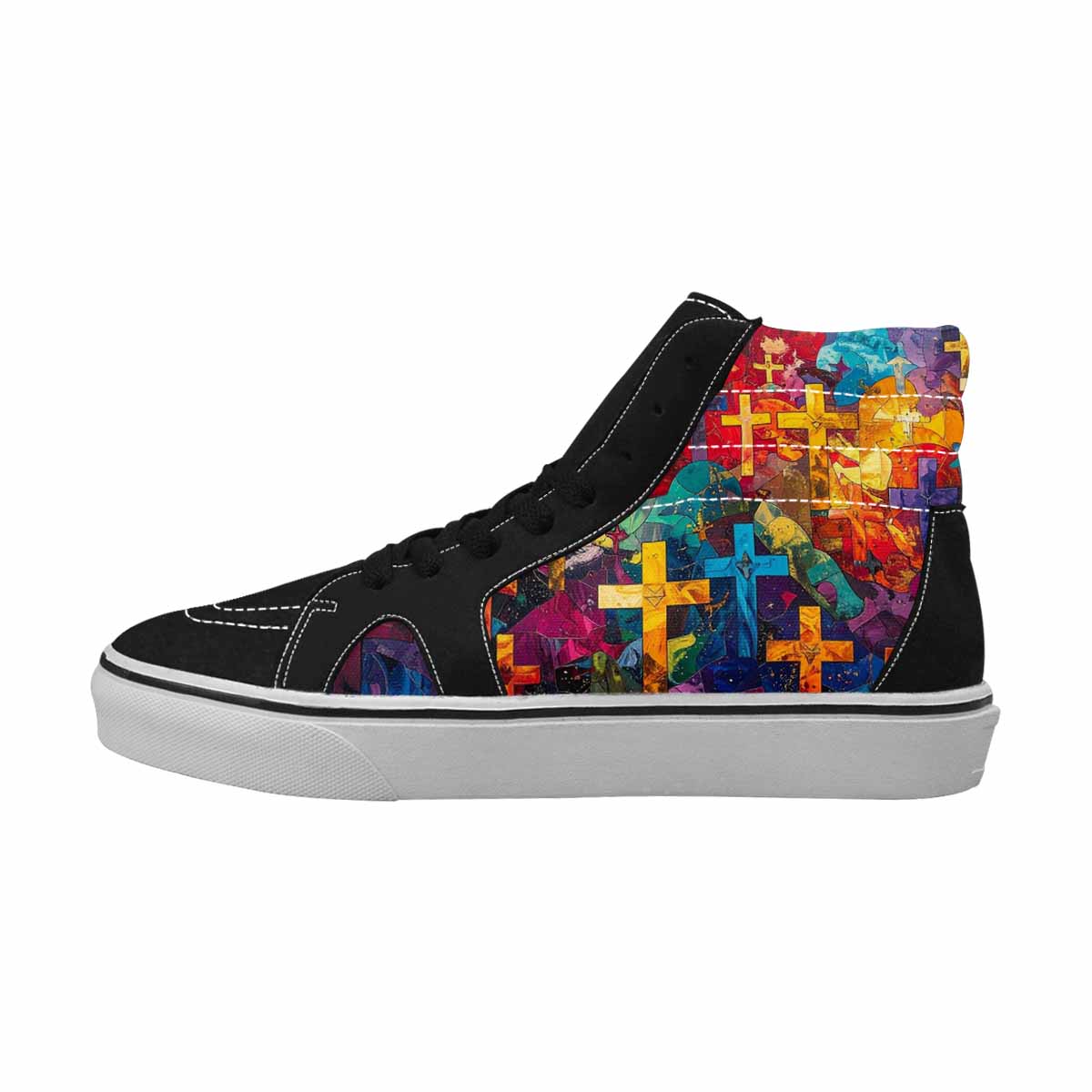 MEN'S Faith Cross High Top Canvas Dark Academia Sneakers