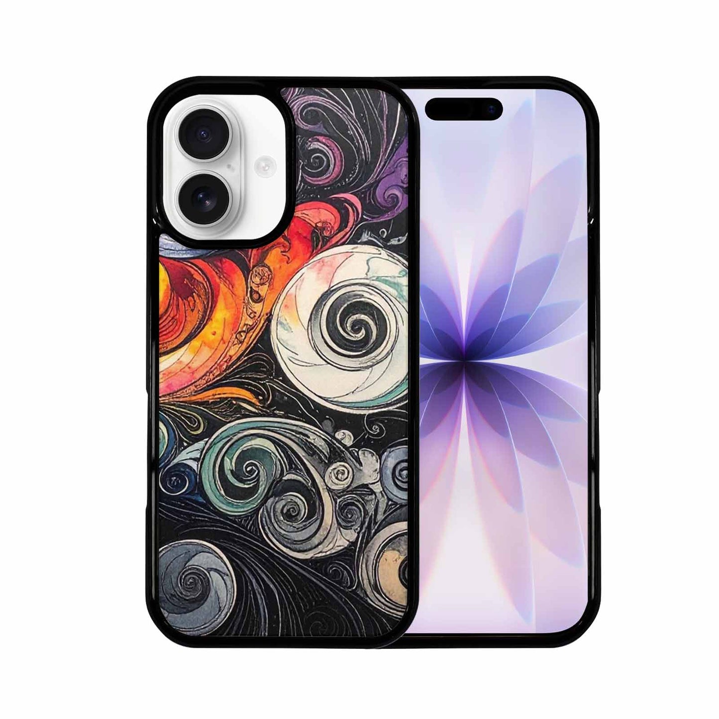 iPhone 17 Case — Tie Dye Swirls (black Tie Dye, Customized Protective Case