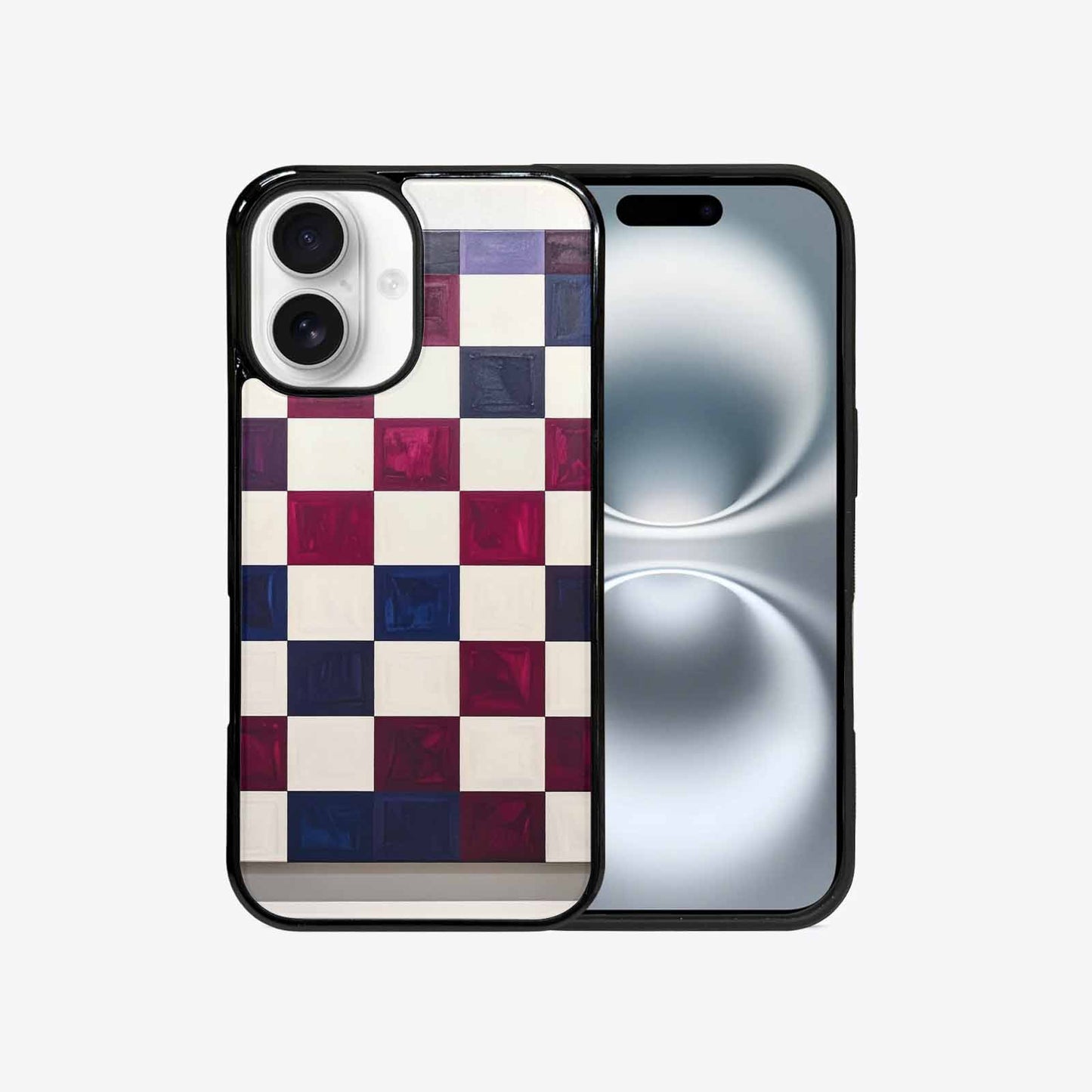 iPhone 16 Case — Checkerboard Print, Unique Phone Case Design