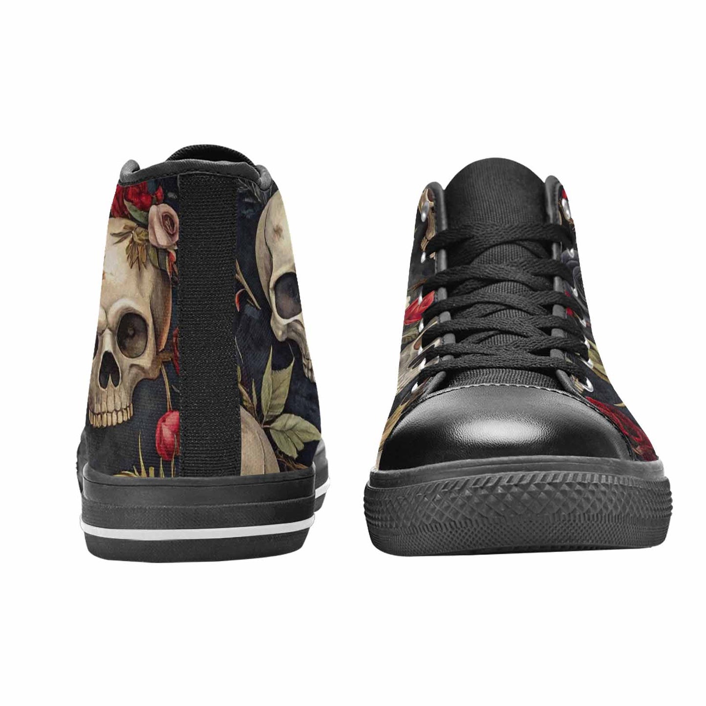 MEN'S Skulls - Roses High Top Canvas Dark Academia Sneakers