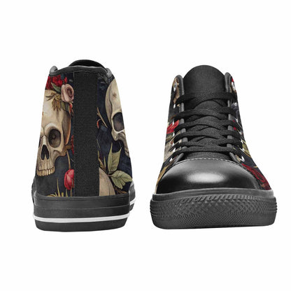 MEN'S Skulls - Roses High Top Canvas Dark Academia Sneakers