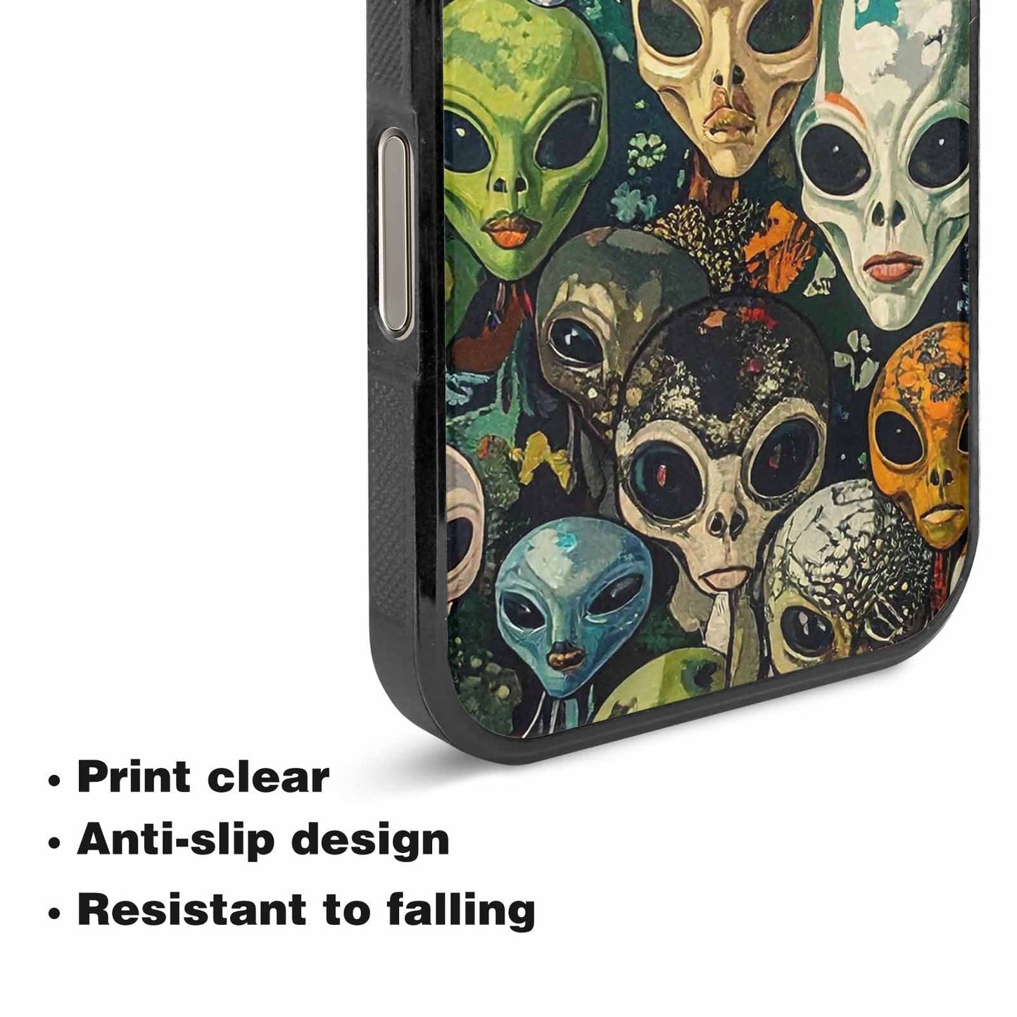 iPhone 16 Pro Case — Aliens Camo Aliens Pattern Hundreds Of, Custom Art Phone Cover