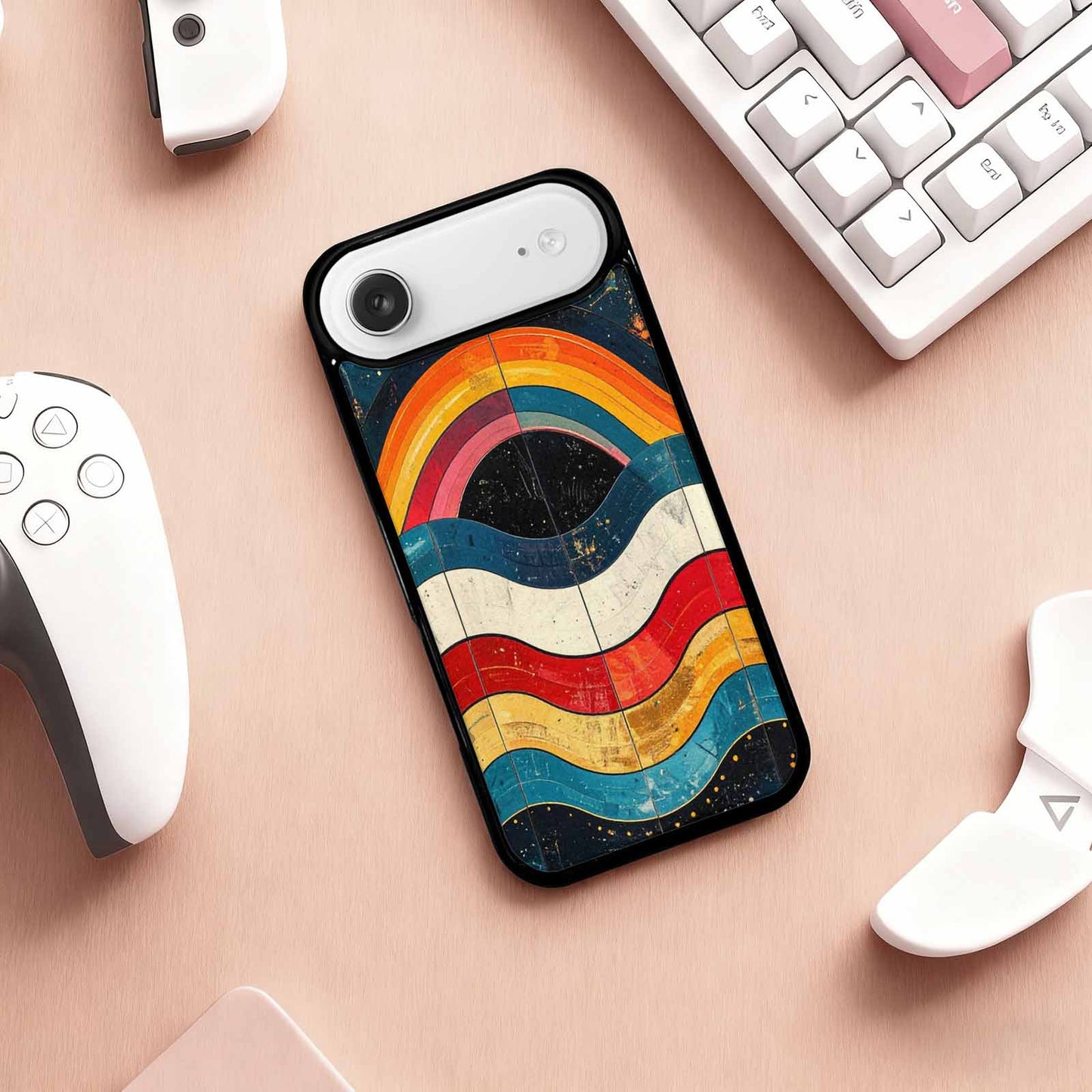 iPhone 17 Air Case — Retro Wave Scallop Stripe Small Retro, Custom Made Phone Cover
