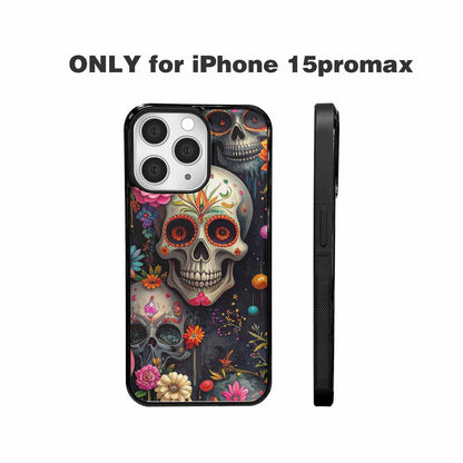 iPhone 15 Pro Max Case — Greyscale Black And White Dark Black, Custom Printed Phone Case