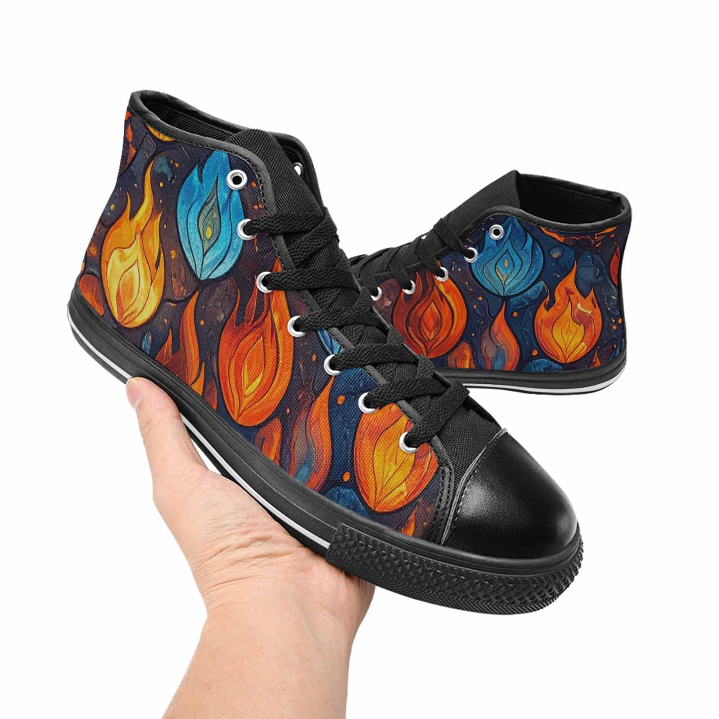 MEN'S Fire Flame High Top Canvas Dreamcore Shoes