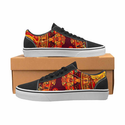 MEN'S Mandala Lions Canvas Lace-Up Cottagecore Sneakers