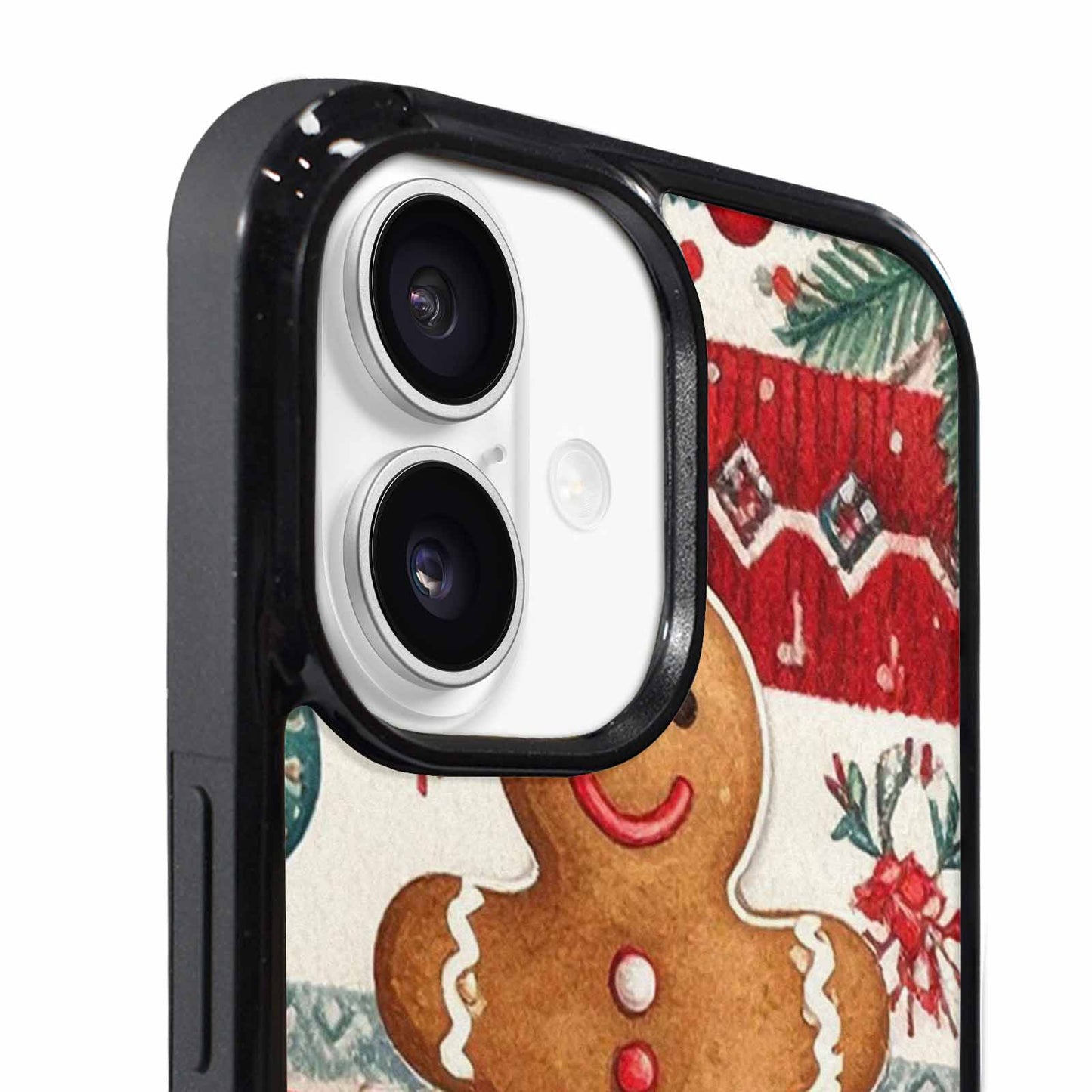 iPhone 17 Case — Small Christmas Holly Snowflake Original Art, Custom Phone Case