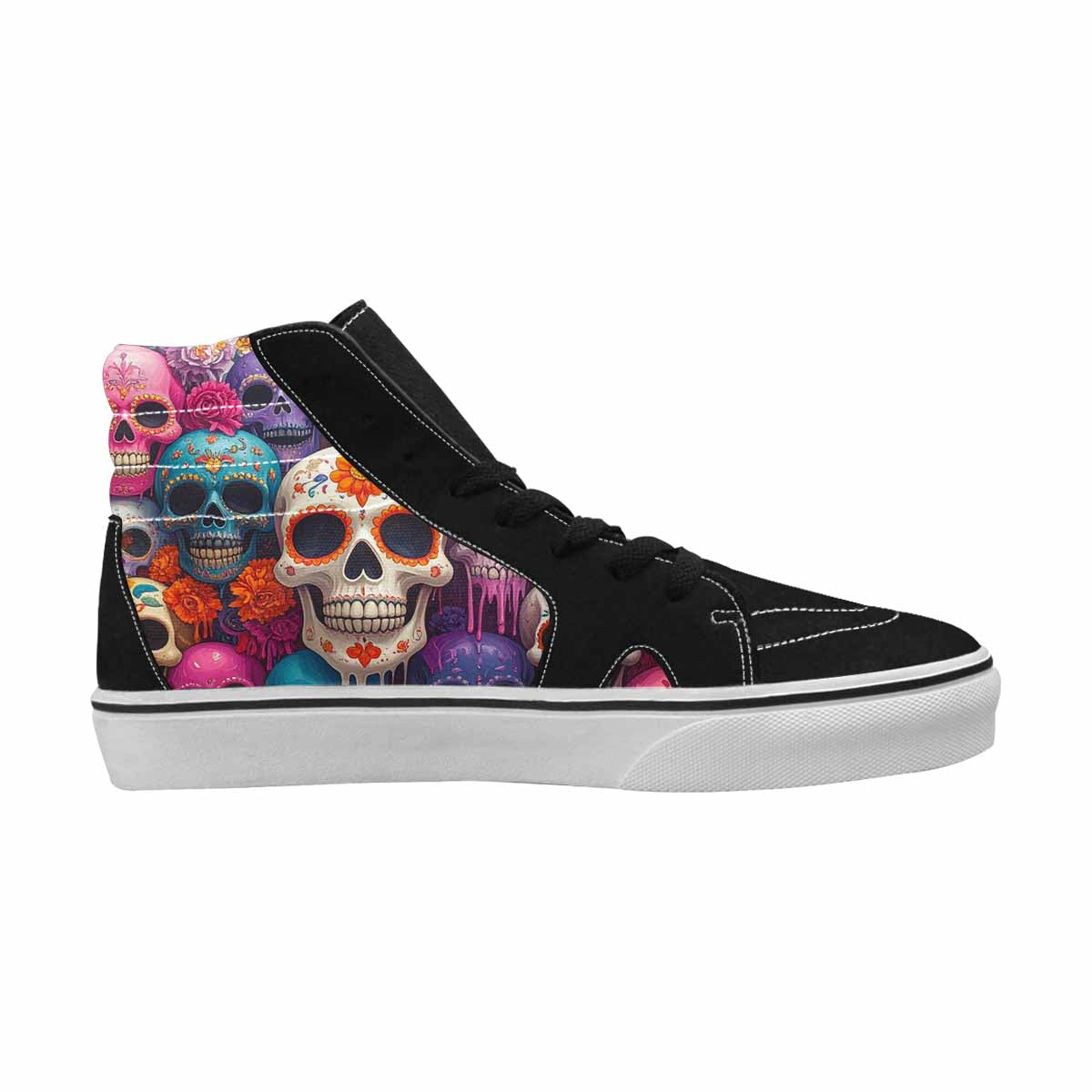 MEN'S Sugar Skulls Melting Sugar High Top Canvas Aesthetic Shoes