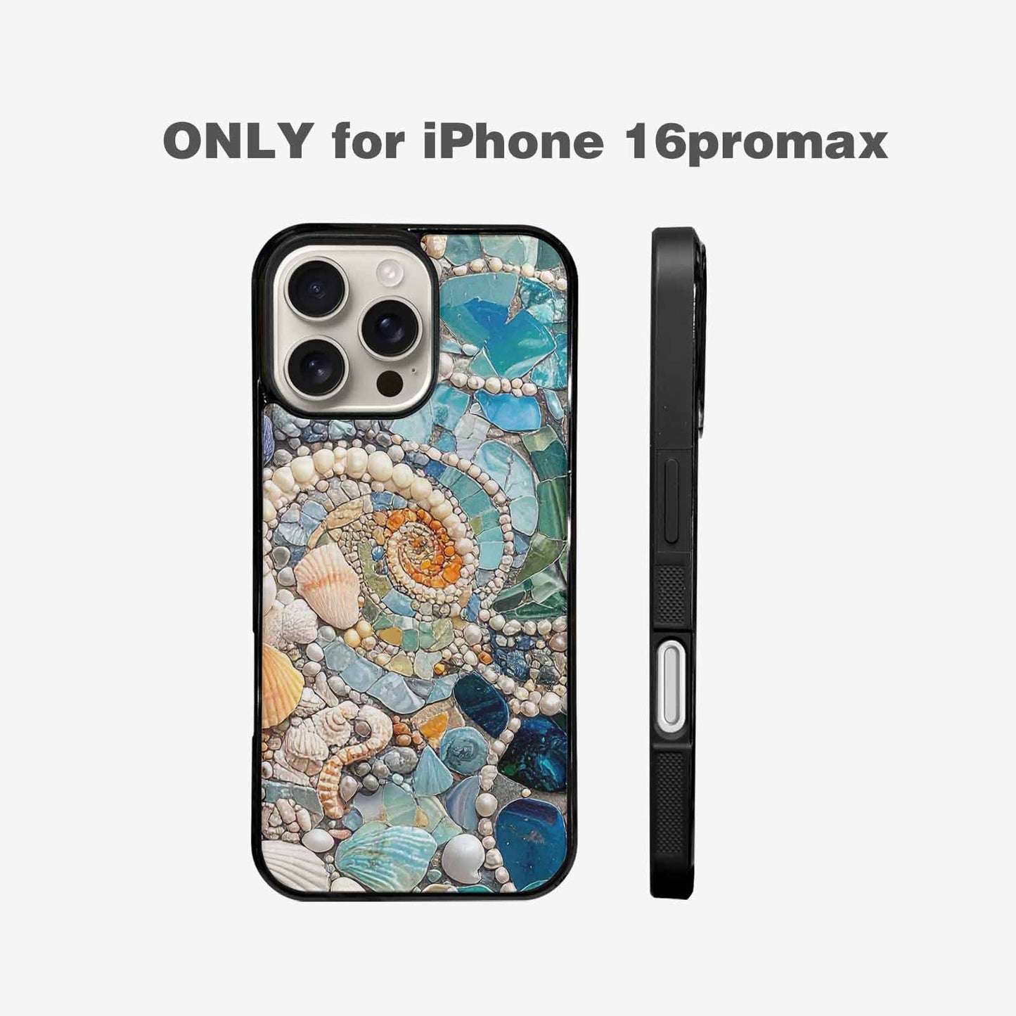 iPhone 16 Pro Max Case — Seashell Collage Seashell Collage Pattern Hundreds, Custom Made Phone Cover