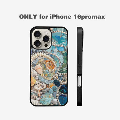 iPhone 16 Pro Max Case — Seashell Collage Seashell Collage Pattern Hundreds, Custom Made Phone Cover