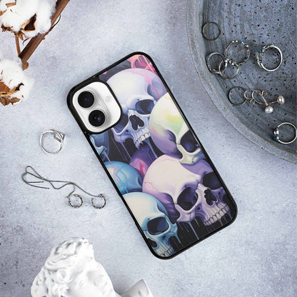 iPhone 16 Plus Case — Dark Black And White Color Tone, Custom Phone Case