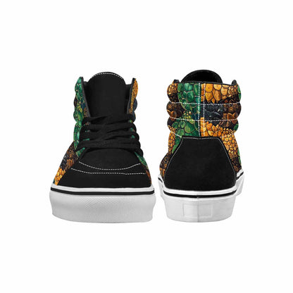 MEN'S Snake Skin Reptile High Top Canvas Vivid Sneakers