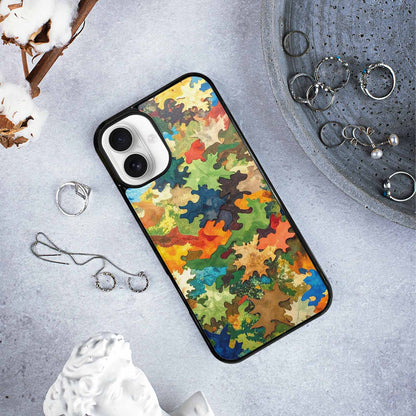iPhone 16 Plus Case — Camo Patches Full Color Vibrant Camo, Custom Art Phone Cover
