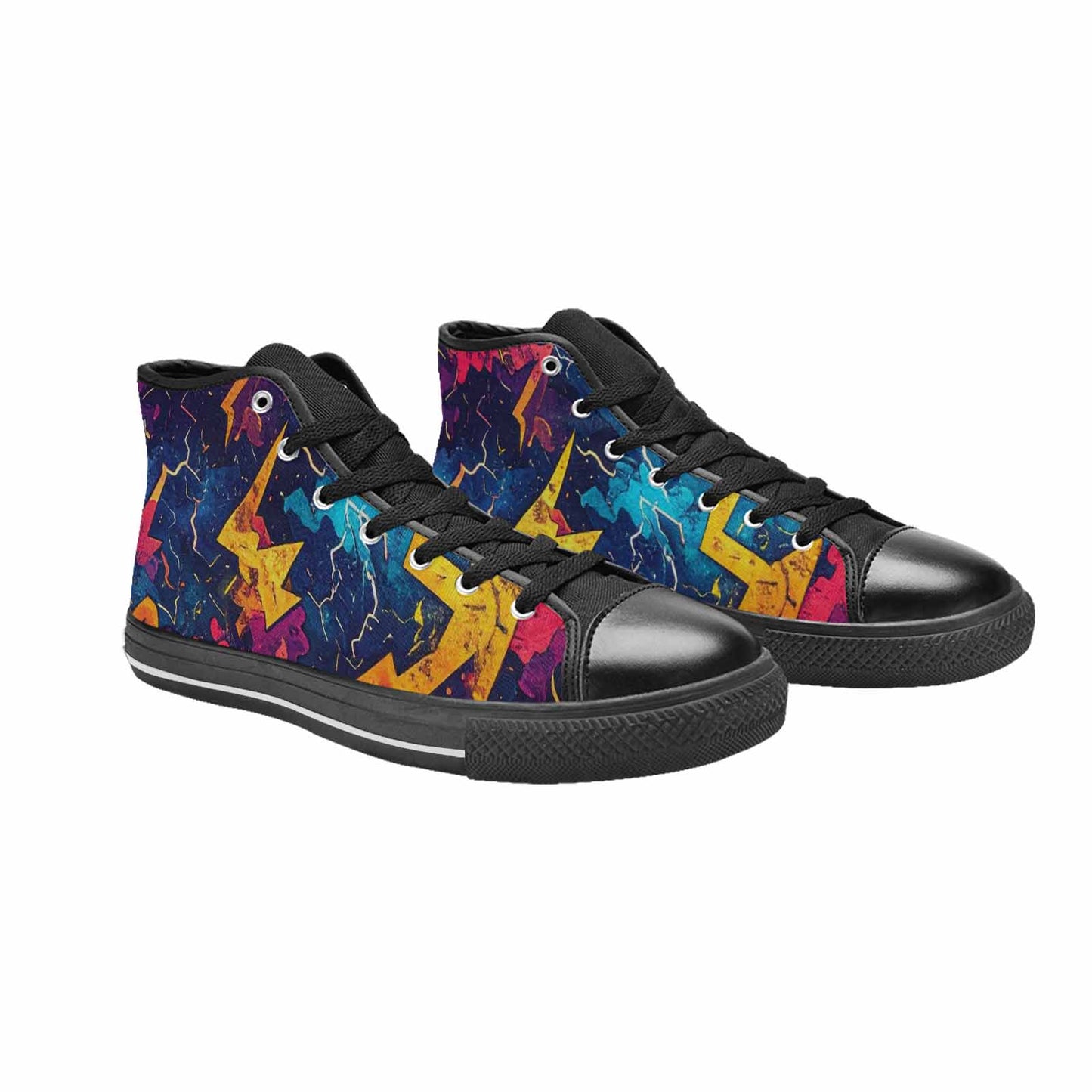 MEN'S Lightning Bolt High Top Canvas Dreamcore Custom Shoes