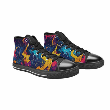 MEN'S Lightning Bolt High Top Canvas Dreamcore Custom Shoes