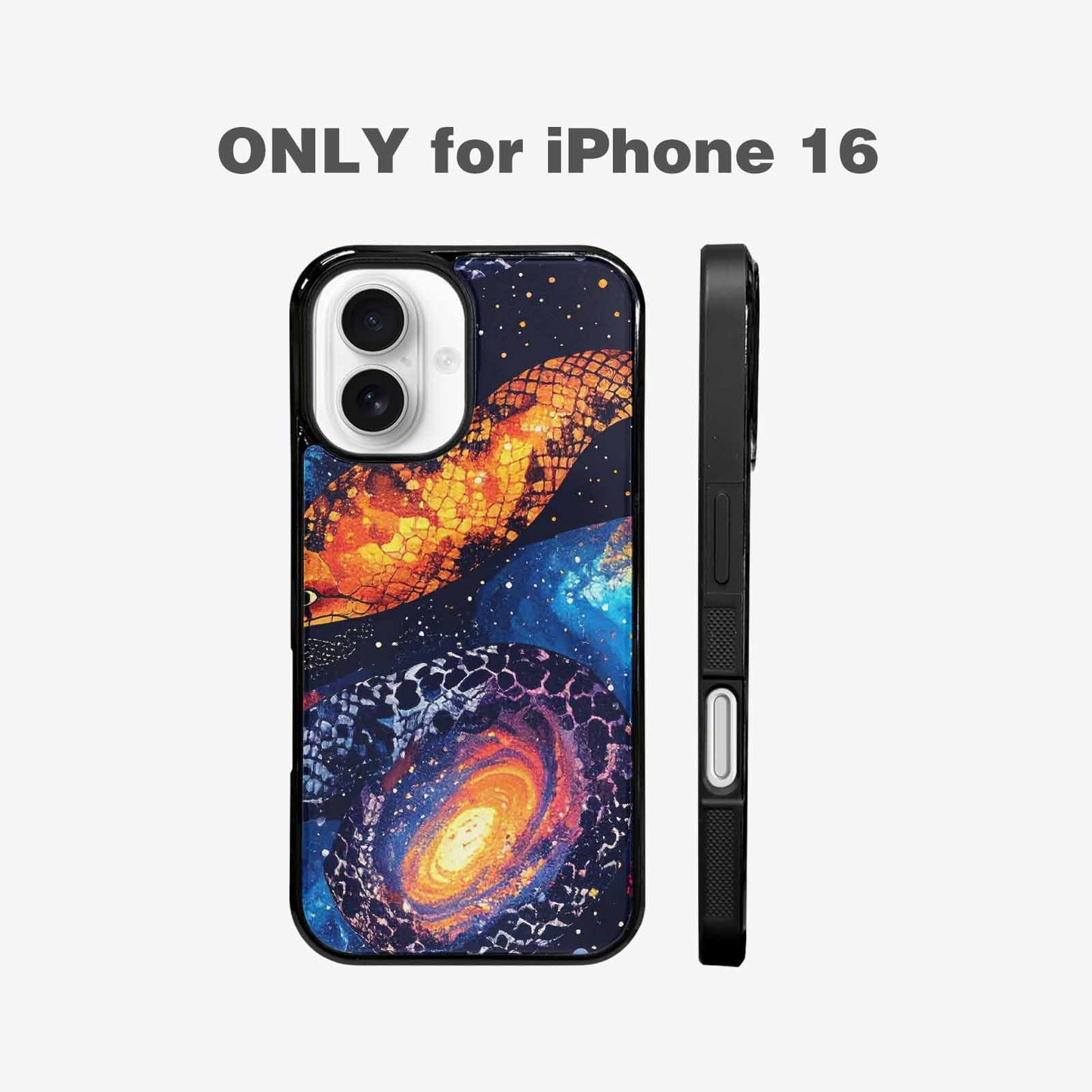 iPhone 16 Case — Galaxy Snake Print Custom, Customized Protective Case