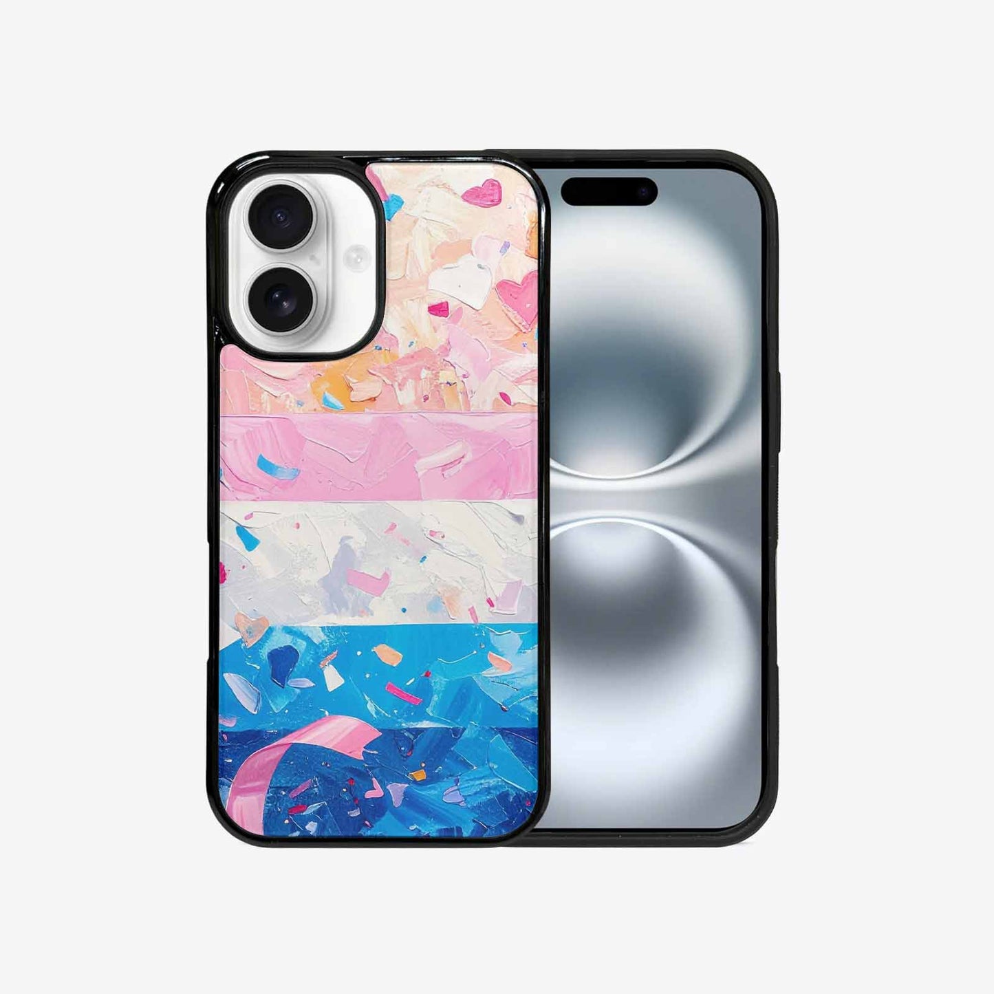 iPhone 16 Case — Transgender Pride Flag Trans Pride Flag, Custom Designed Case Cover