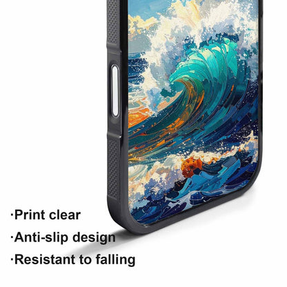 iPhone 17 Pro Case — Wave Crest Splash Wave Crest Watercolor, Custom Made Phone Cover