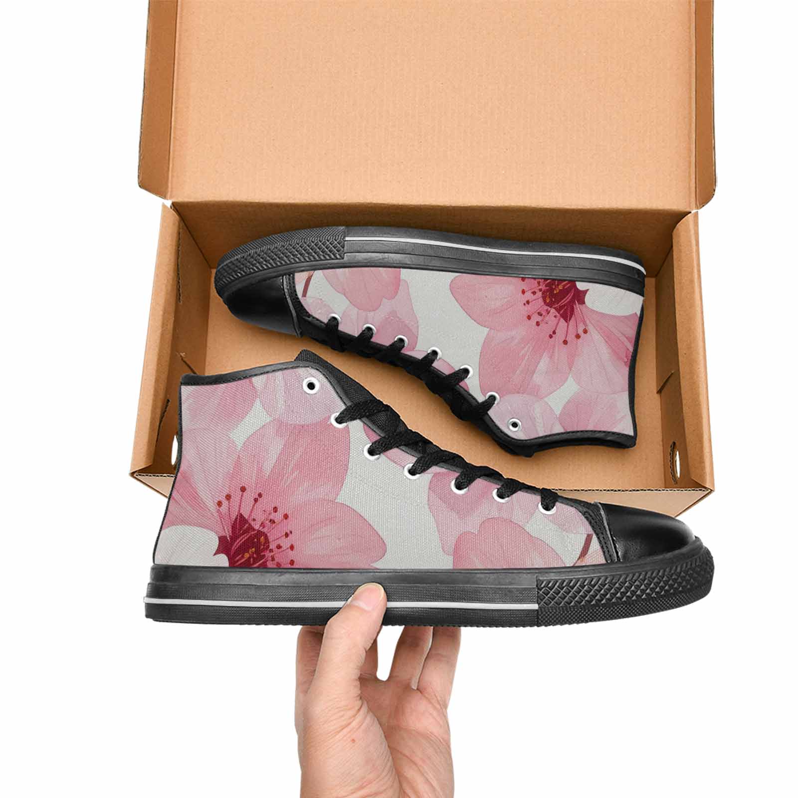 WOMEN'S Japanese Cherry Blossom High Top Canvas Y2K Shoes