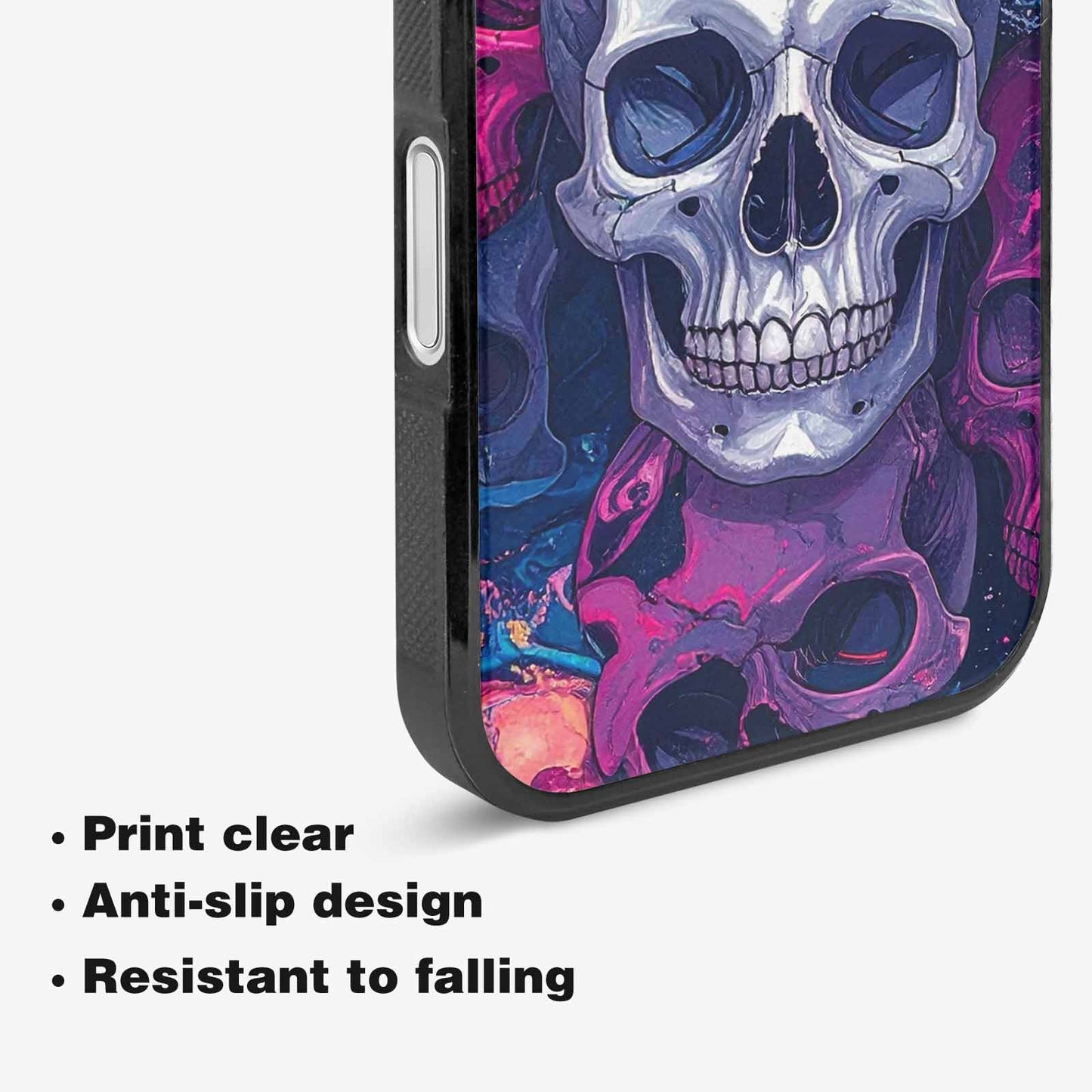 iPhone 16 Case — Marble Skull Custom Personalized Phone Cover, Custom Print Case Cover