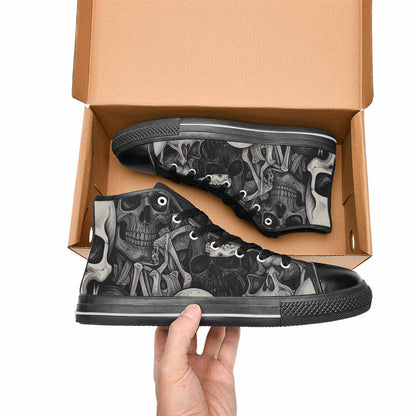 WOMEN'S Skulls - Classic High Top Canvas Vivid Sneakers